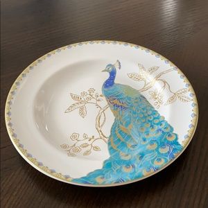 Set of 4 Peacock Dessert Plates